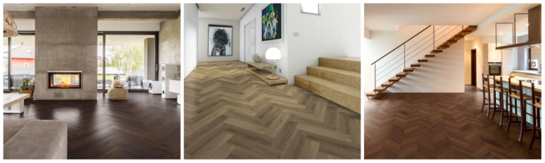 Engineered Pure Hardwood Herringbone Flooring - % Engineered Pure